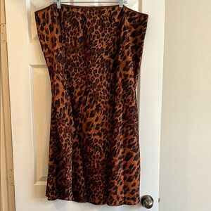 a new day Brown Black Pencil Midi Skirt